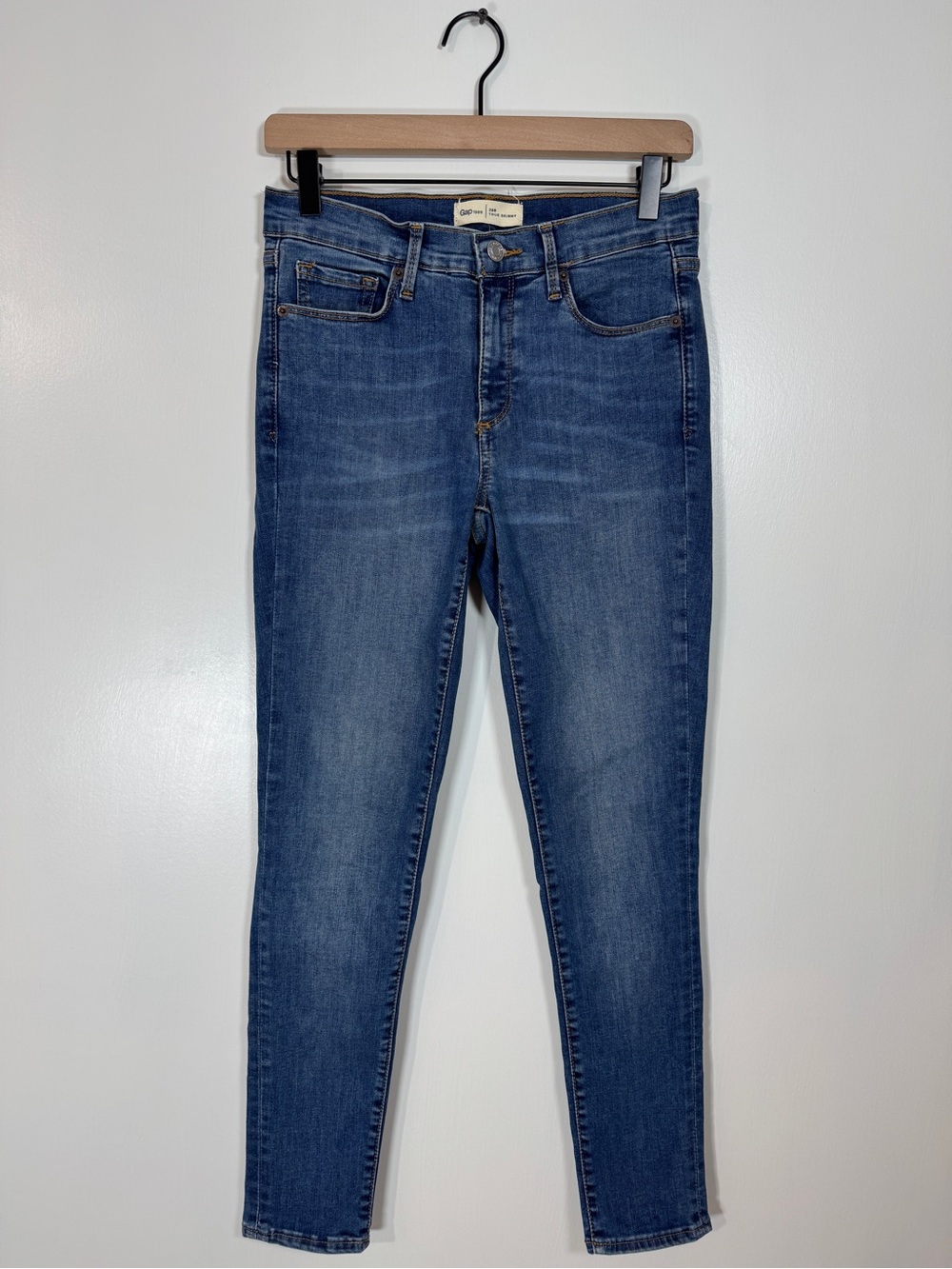 WJ237 {GAP 1969} "True Skinny Sculpt Stretch" Blue Mid Rise Denim Jeans